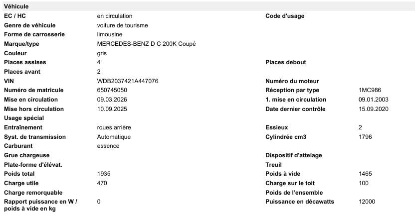 Mercedes Benz C200K 2003