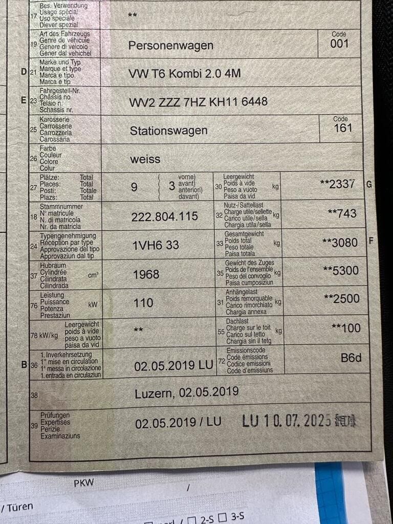 Volkswagen T6 2.0 TDI 4Motion A 2019