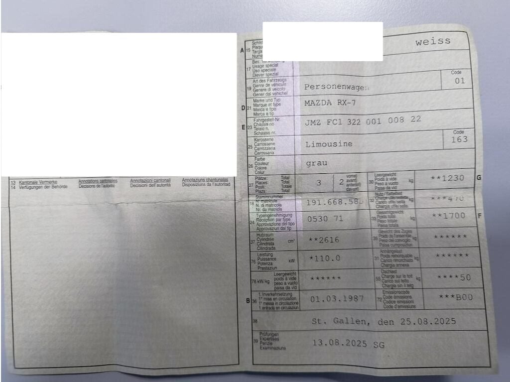 MAZDA RX-7 2.6 1987