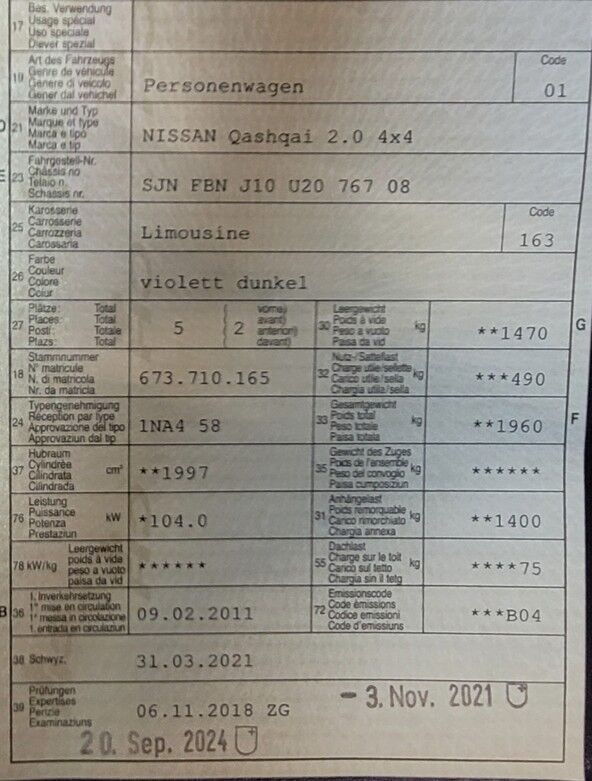 Nissan Qashqai 2.0 16V Tekna 4x4 2011