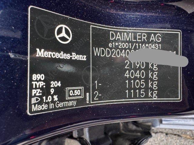 Mercedes-Benz C-Klasse W204 C 250 CDI BlueEF Avantg. 4m 2011